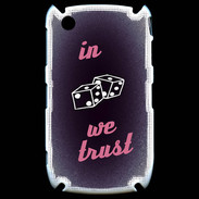 Coque Blackberry 8520 In Gamble We trust Rouge ZG