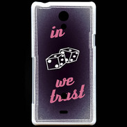 Coque Sony Xperia T In Gamble We trust Rouge ZG