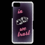 Coque Blackberry Z10 In Gamble We trust Rouge ZG