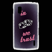 Coque LG Nexus 4 In Gamble We trust Rouge ZG