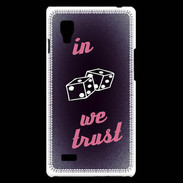 Coque LG Optimus L9 In Gamble We trust Rouge ZG