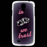 Coque Samsung Galaxy S4 In Gamble We trust Rouge ZG