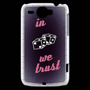Coque HTC Wildfire G8 In Gamble We trust Rouge ZG