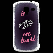 Coque Samsung Galaxy Ace 2 In Gamble We trust Rouge ZG