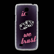 Coque Samsung Galaxy S4mini In Gamble We trust Rouge ZG