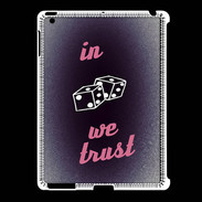 Coque iPad 2/3 In Gamble We trust Rouge ZG