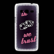 Coque Samsung Galaxy Express2 In Gamble We trust Rouge ZG