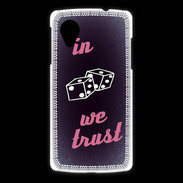 Coque LG Nexus 5 In Gamble We trust Rouge ZG