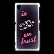 Coque Sony Xpéria Z1 In Gamble We trust Rouge ZG