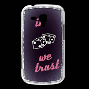 Coque Samsung Galaxy Trend In Gamble We trust Rouge ZG