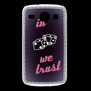 Coque Samsung Galaxy Core In Gamble We trust Rouge ZG