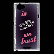 Coque Sony Xperia L In Gamble We trust Rouge ZG