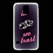 Coque Samsung Galaxy S5 In Gamble We trust Rouge ZG