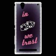 Coque Sony Xperia T2 Ultra In Gamble We trust Rouge ZG