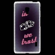 Coque LG F6 In Gamble We trust Rouge ZG