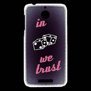 Coque HTC Desire 510 In Gamble We trust Rouge ZG