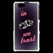 Coque Sony Xperia Z1 Compact In Gamble We trust Rouge ZG