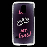 Coque Samsung Galaxy S5 Mini In Gamble We trust Rouge ZG