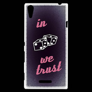 Coque Sony Xperia T3 In Gamble We trust Rouge ZG