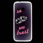 Coque HTC One Mini 2 In Gamble We trust Rouge ZG