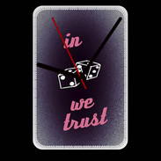 Grande pendule murale In Gamble We trust Rouge ZG