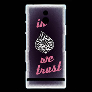 Coque Sony Xperia P In Islam We trust Rouge ZG
