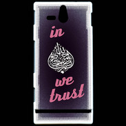 Coque Sony Xperia U In Islam We trust Rouge ZG