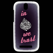 Coque HTC One SV In Islam We trust Rouge ZG