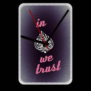 Grande pendule murale In Islam We trust Rouge ZG