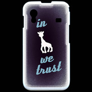 Coque Samsung ACE S5830 In Girafe We trust Bleu ZG