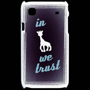 Coque Samsung Galaxy S In Girafe We trust Bleu ZG