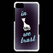 Coque Blackberry Z10 In Girafe We trust Bleu ZG