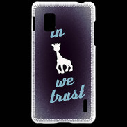 Coque LG Optimus G In Girafe We trust Bleu ZG