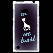 Coque Nokia Lumia 720 In Girafe We trust Bleu ZG