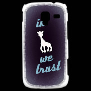 Coque Samsung Galaxy Ace 2 In Girafe We trust Bleu ZG