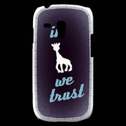 Coque Samsung Galaxy S3 Mini In Girafe We trust Bleu ZG