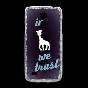 Coque Samsung Galaxy S4mini In Girafe We trust Bleu ZG
