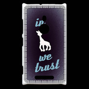 Coque Nokia Lumia 925 In Girafe We trust Bleu ZG