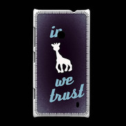 Coque Nokia Lumia 520 In Girafe We trust Bleu ZG