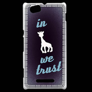 Coque Sony Xperia M In Girafe We trust Bleu ZG