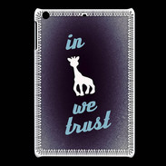 Coque iPadMini In Girafe We trust Bleu ZG