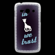 Coque Samsung Galaxy Ace3 In Girafe We trust Bleu ZG