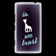 Coque Nokia Lumia 1320 In Girafe We trust Bleu ZG