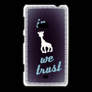 Coque Nokia Lumia 625 In Girafe We trust Bleu ZG