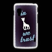 Coque LG L5 2 In Girafe We trust Bleu ZG
