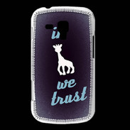 Coque Samsung Galaxy Trend In Girafe We trust Bleu ZG