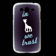 Coque Samsung Galaxy Grand In Girafe We trust Bleu ZG