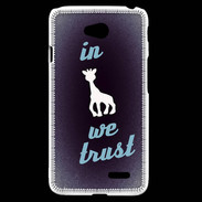Coque LG L70 In Girafe We trust Bleu ZG