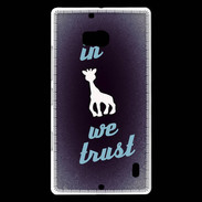Coque Nokia Lumia 930 In Girafe We trust Bleu ZG