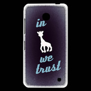Coque Nokia Lumia 630 In Girafe We trust Bleu ZG